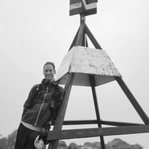 me hanging by a trig station