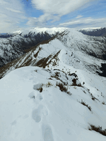 Ridge with snow on the tops