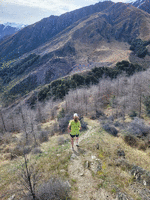 Soph running down some single track