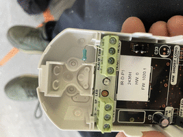 Resistor wiring in the back of a security device