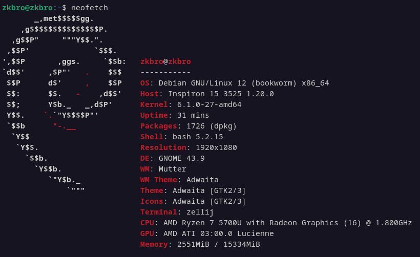 Obligatory neofetch screenshot