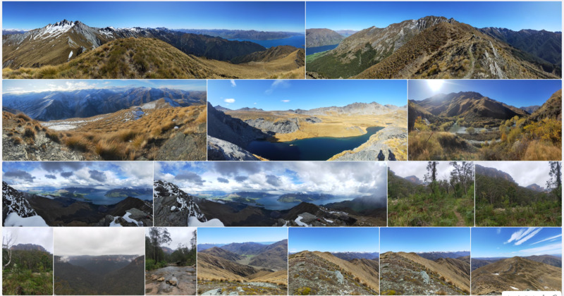 Collage of mountain running photos