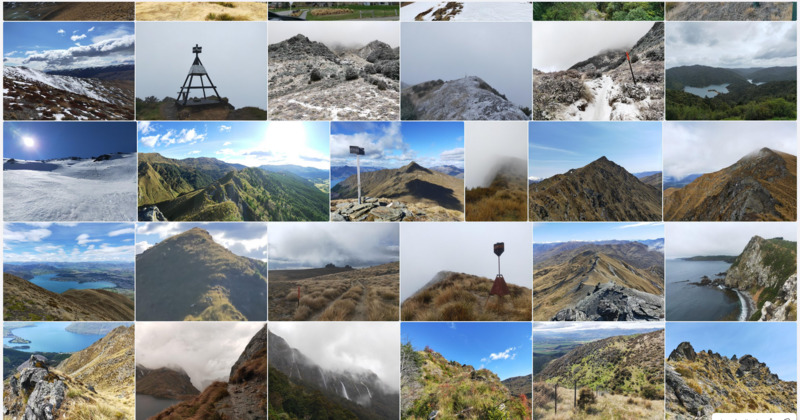 Collage of mountain running photos